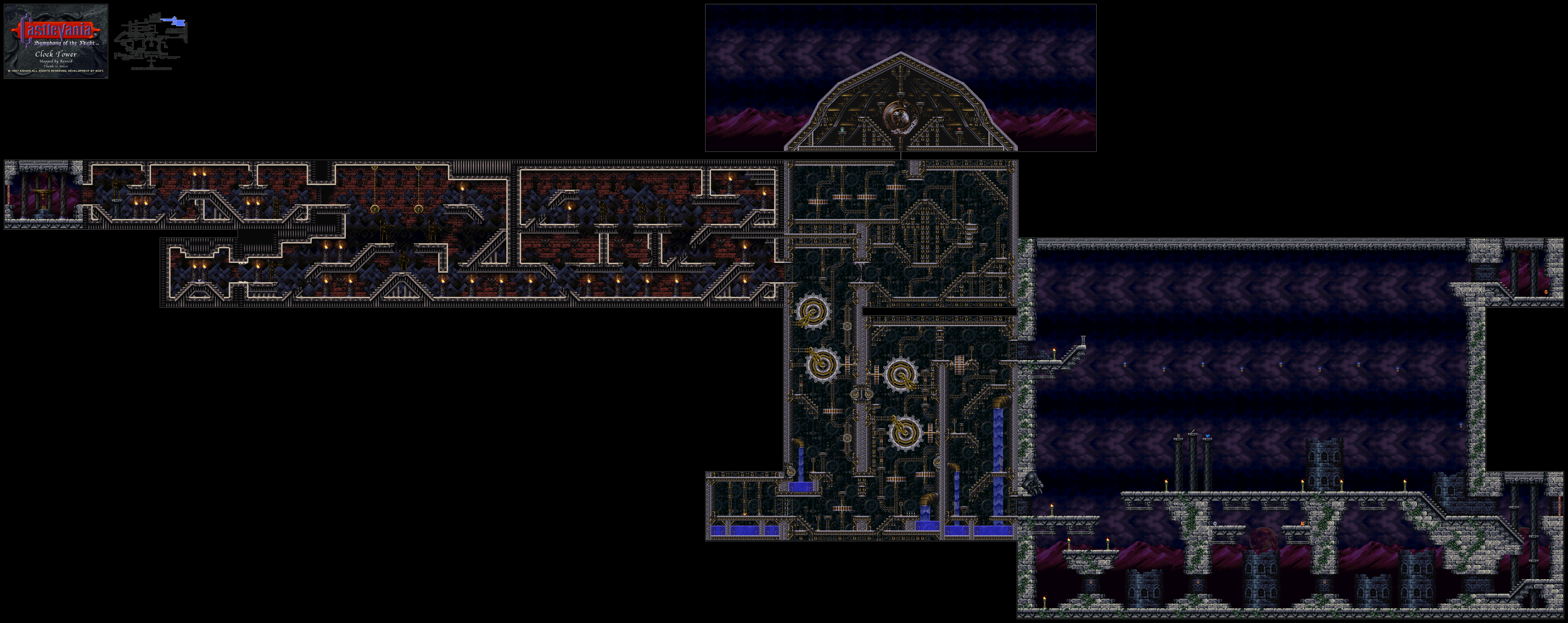 Castlevania Symphony Of The Night Revned S Video Game Maps Clock Tower.